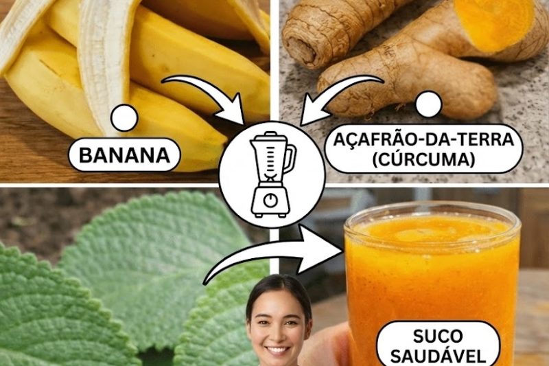 Cura Natural aos 60: Uma Bebida Simples de Casca de Banana, Hortelã e Cúrcuma para o Bem-Estar Diário