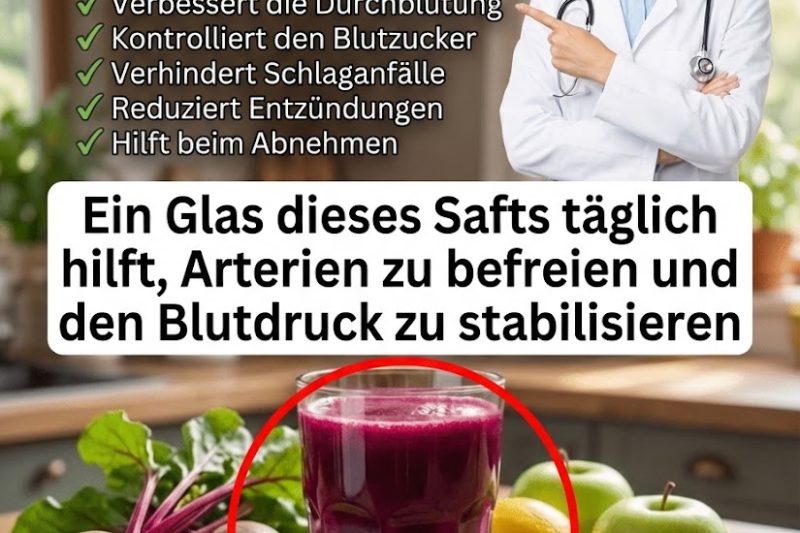 Nur Ein Glas Rote‑Bete‑ und Zitronensaft kann Verstopften Arterien und Hohem Blutdruck Unterstützen