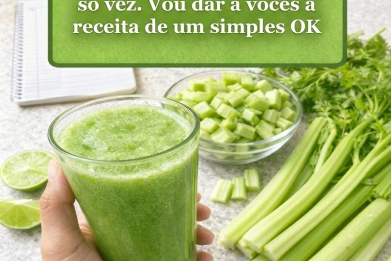 Refresque o Seu Dia com Suco Verde de Aipo, Salsa e Limão (Um Caminho Simples para se Sentir Mais Leve)