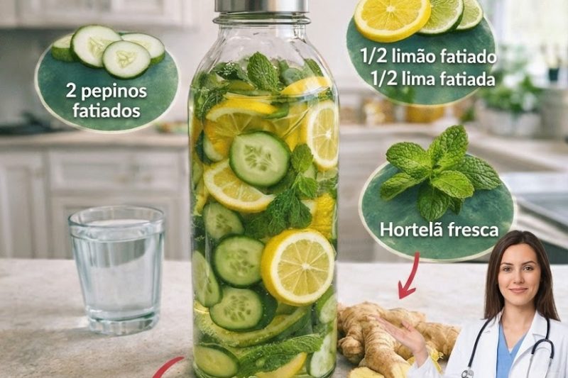 Água Detox com Pepino, Limão e Gengibre: O Que Realmente Acontece com o Seu Corpo Após 14 Dias