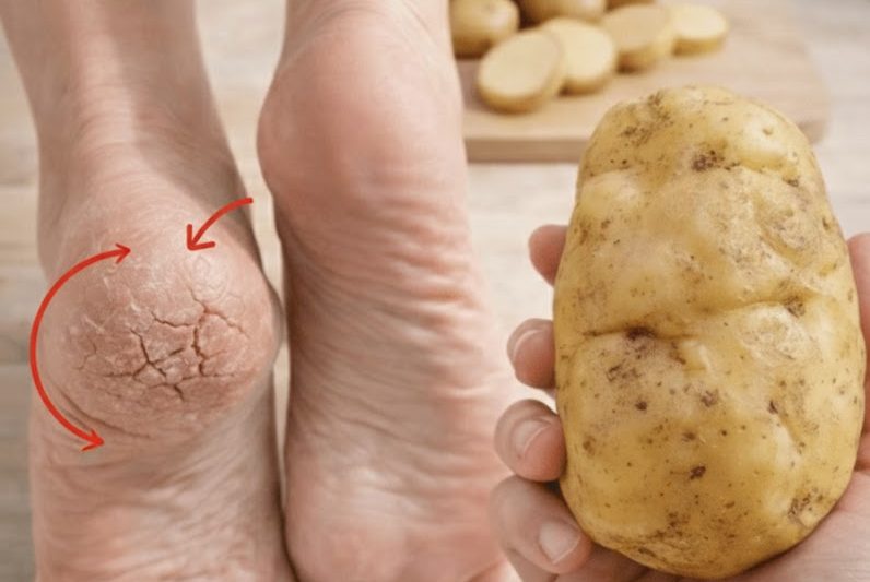 Uma Única Batata Pode Ajudar a Suavizar Calcanhares Rachados e Aliviar o Desconforto Naturalmente