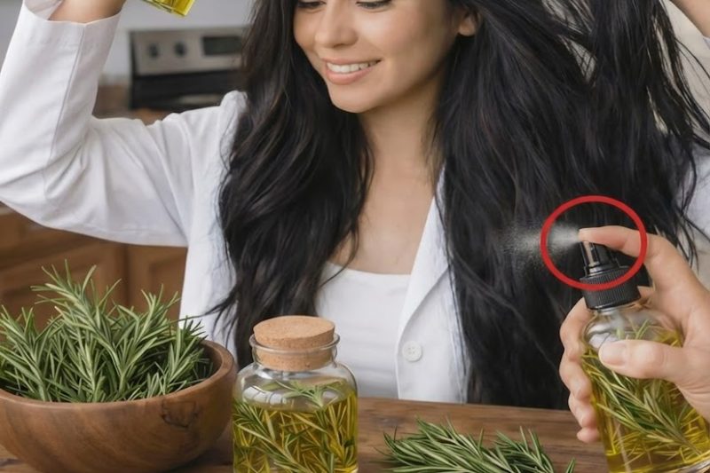 How to Use Rosemary and Olive Oil for Healthier, Shinier Hair – A Simple Night Routine That Actually Makes Sense