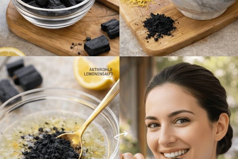 Entdecke eine einfache Hausmischung aus Zitrone und Aktivkohle für deine tägliche Beauty-Routine