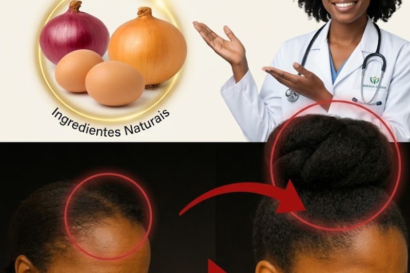 Óleo de Cebola com Ovo Durante a Noite para Crescimento de Cabelo 10x Mais Rápido – Funciona de Verdade!