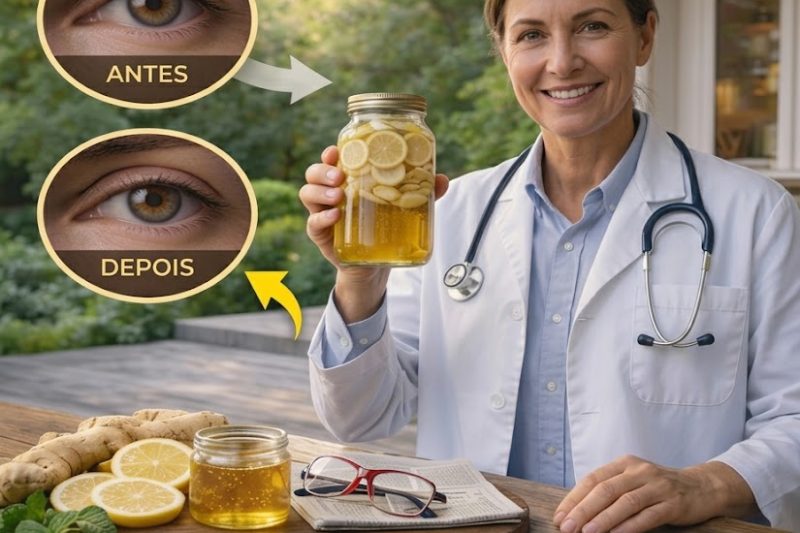 Receita Natural de Limão, Gengibre e Mel para Apoiar a Saúde dos Seus Olhos