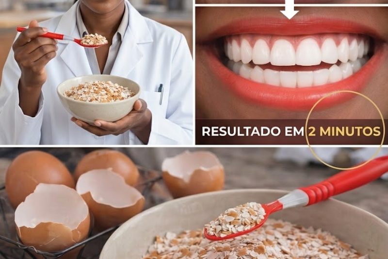 Após 5 minutos, o amarelo dos dentes pode parecer mais branco e brilhante