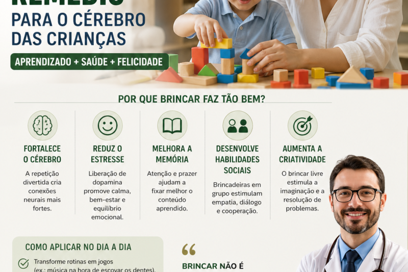 Por que o brincar potencializa a aprendizagem no cérebro das crianças: o poder da repetição divertida