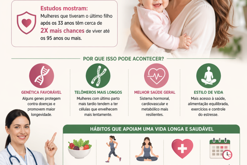 Ter o Último Filho Após os 33 Anos Pode Estar Ligado a Uma Vida Mais Longa, Sugere a Ciência