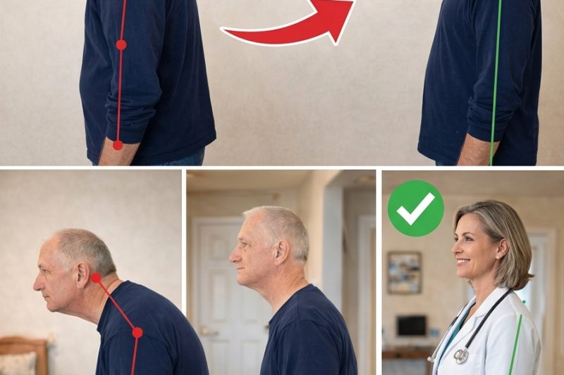 Como Corrigir a Postura da Cabeça Projetada para Frente Após os 60 em Apenas 4 Minutos – A Rotina Suave Recomendada por um Médico Japonês