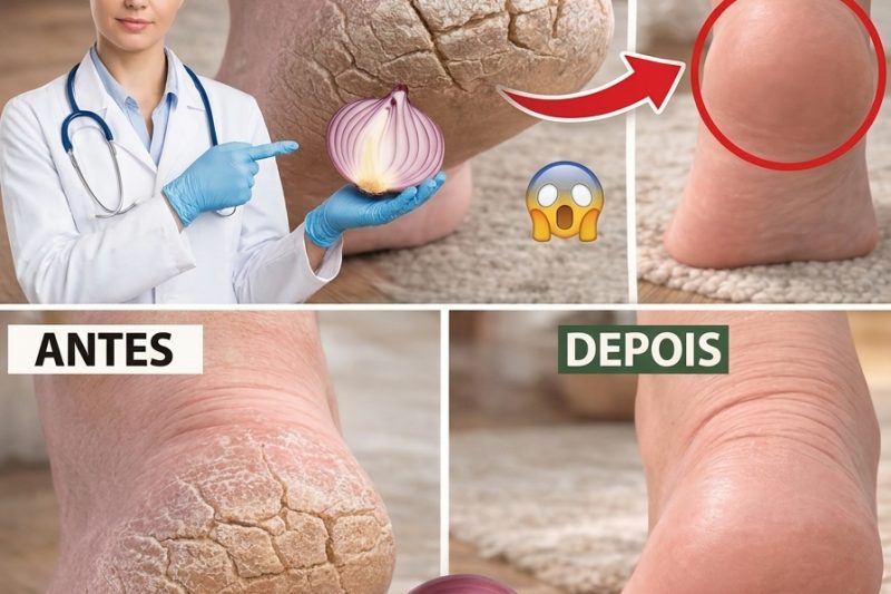 Explorando a Cebola como uma Opção Natural para Suavizar Calcanhares Secos e Rachados