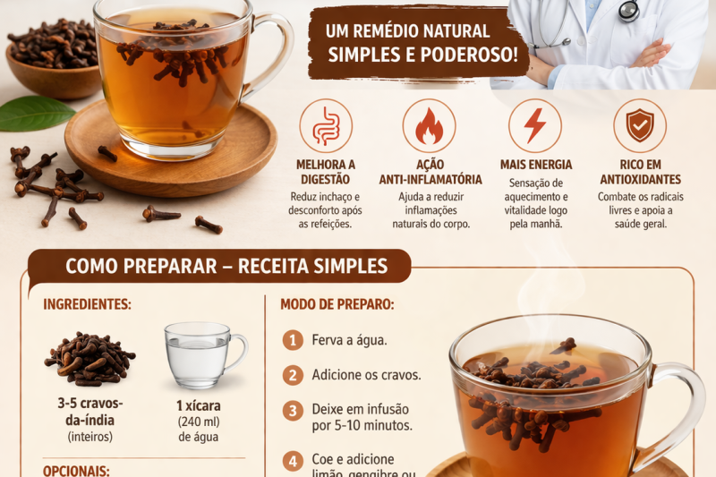 Por que um médico chinês recomenda beber chá de cravo todas as manhãs