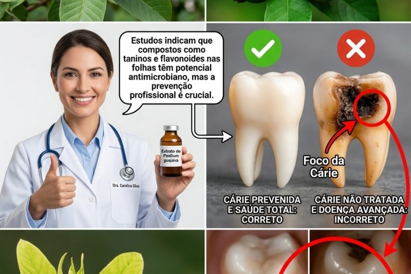 3 Maneiras Naturais de Tratar a Cárie Dentária com Folhas de Goiaba