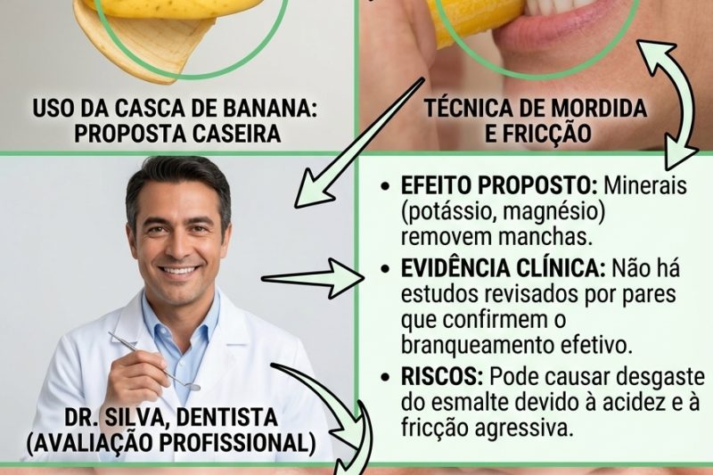 Clareie o Seu Sorriso em Apenas 2 Minutos com Casca de Banana?